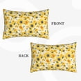 thumbnail image 4 of Fotbe Blue Floral Sunflower Pillow Cases - Envelope Closure - Luxury, Extra Soft, Cooling Pillow Covers - Wrinkle, Fade, Stain Resistant-14"x20", 4 of 8