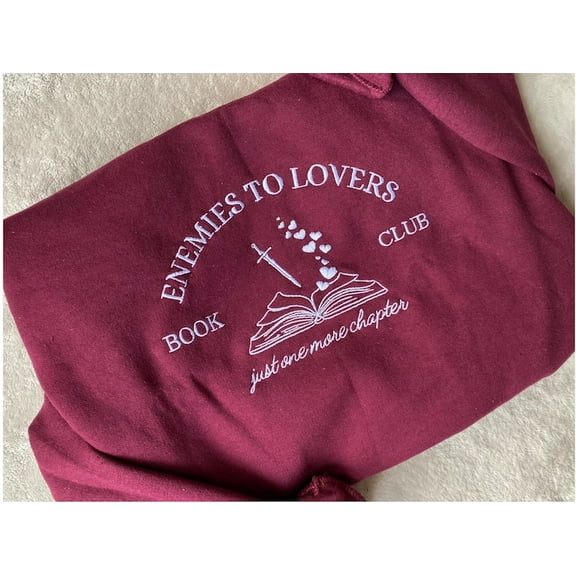 Embroidered Enemies To Lover Bookish Sweatshirt