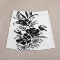 thumbnail image 5 of Black Floral Silhouette Design Art Women's High Waist Skirt Stretchy Casual Mini Skirt, 5 of 8