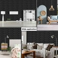 thumbnail image 7 of 3D Wall Panels Peel and Stick 10PCS Foam Brick Wallpaper for Bedroom Faux Stone Wall Panel Self-Adhesive Wallpaper, 32CM*32CM*6MM - black, 7 of 7