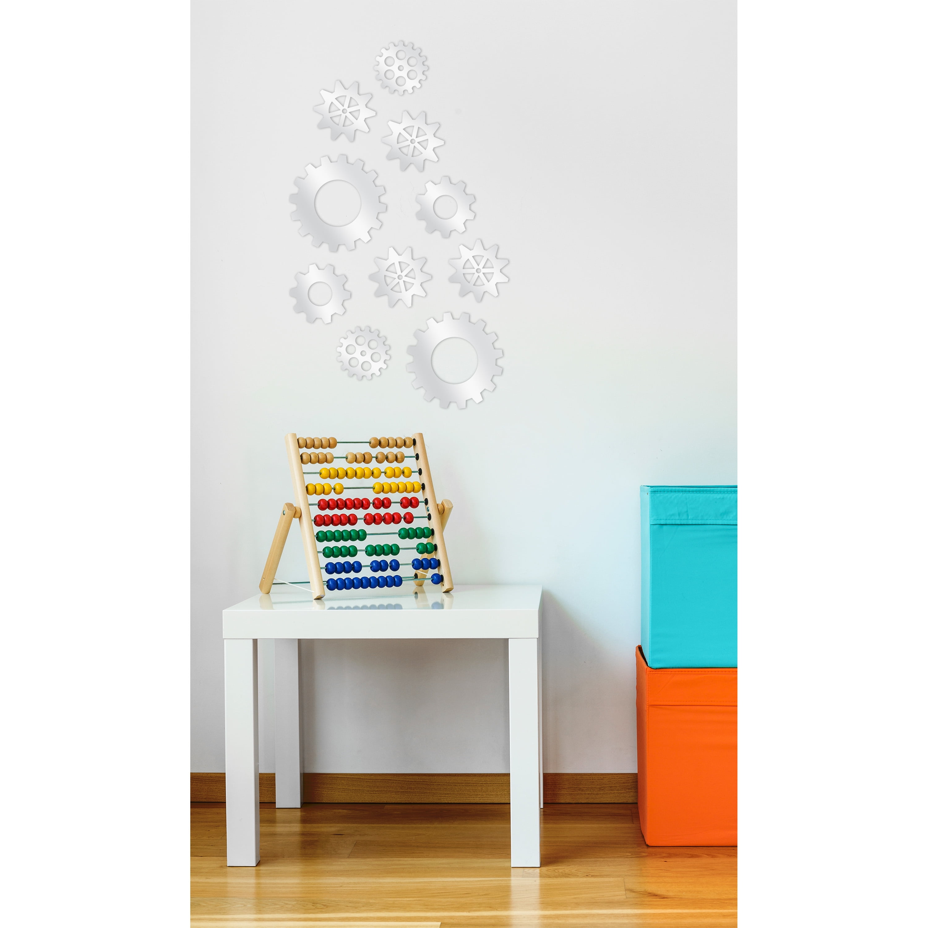 Better Homes & Gardens 10Piece Gears Peel and Stick Mirror Set