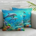 thumbnail image 3 of GOSMITH Cute Dolphin Throw Pillow Covers Ocean Animal Decorative Pillow Cases Pillow for Sofa Bed Chair, 3 of 5
