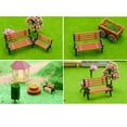 thumbnail image 3 of 10Pcs Miniature Garden Bench Assorted Color Micro Landscape Design Desktop Ornament Friends, 3 of 9