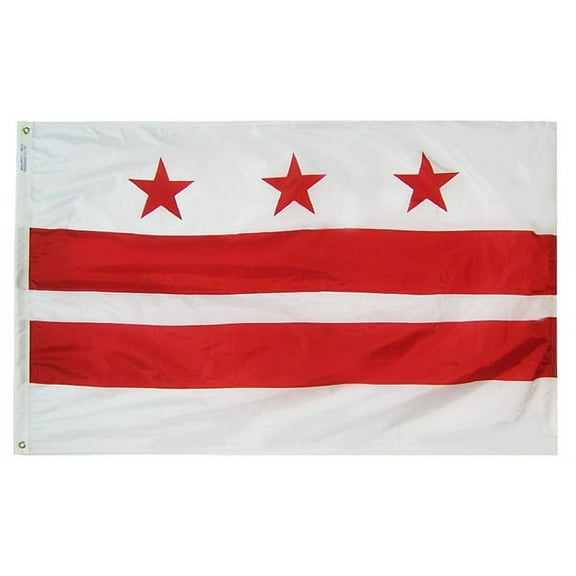 2x3' DURAWAVEZ DISTRICT OF COLUMBIA (DC) NYLON FLAG CH&G