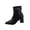 Black Boots, variant on HAPIMO Women Ankle Boots Pointed Toe Block Heel Rear Zip Stretch Velvet Upper For Dinner Party And Urban Night Out Sessions Black 36