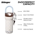 thumbnail image 4 of Sidagar 25 fl oz Insulated Stainless Steel Tumbler with Top Handle, Spill Proof Straw Lid, Star Pattern, 4 of 8