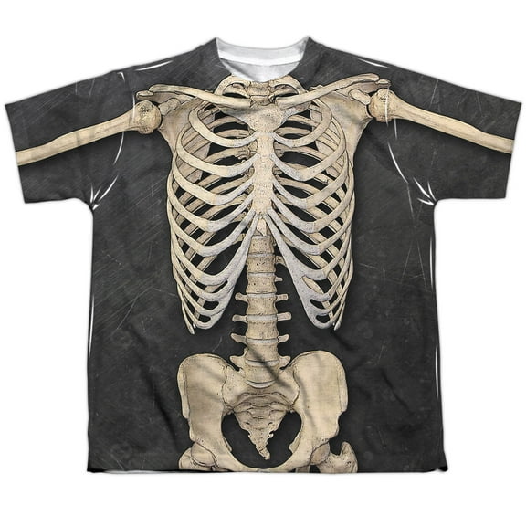 - Skeleton Costume - Youth Short Sleeve Shirt - X-Large