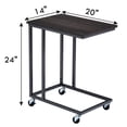 thumbnail image 3 of Giantex Table d'Appoint Mobile en Forme de C, Table Roulante pour Sofa avec Roues Verrouillables, Table d'Extrémité Mobile à Côté du Sofa, du Canapé et du Lit, Table à Collation Industrielle, 3 of 6