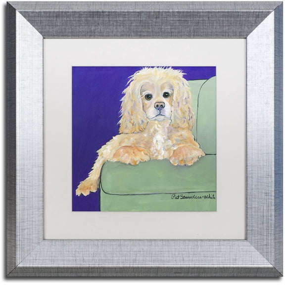 Trademark Fine Art "Betty Boop" Canvas Art by Pat Saunders-White, White Matte, Silver Frame