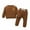 Brown, variant on Toddler Baby Boy Girl Clothes Winter Solid Color Long Sleeve Pullover Sweatshirt Pants 2Pcs Fall Outfits Set 6 Months-4 Years