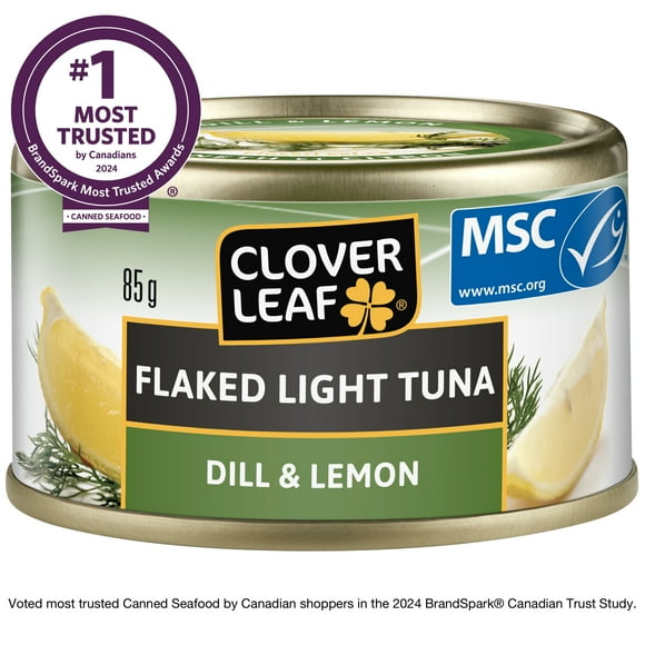 Clover LEAF® Dill & Lemon Flaked Light Tuna, 85 g