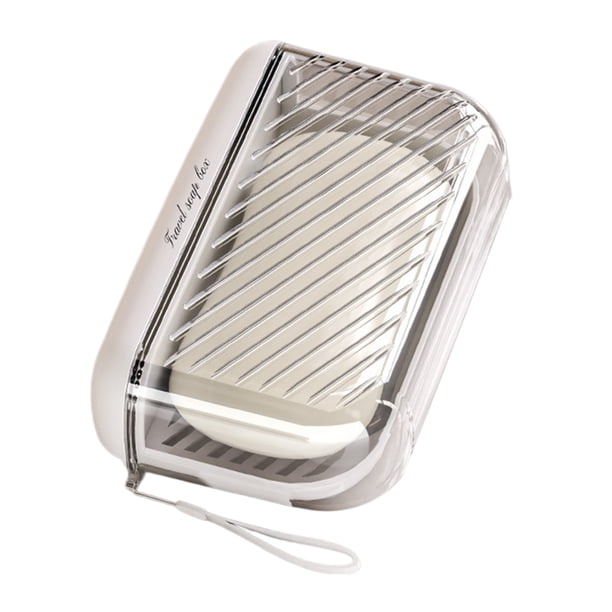Jabonera con tapa, a prueba de fugas, con capa de drenaje, portátil, para camping, gimnasio, baño, cocina, dormitorio, hotel