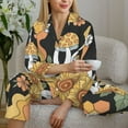 thumbnail image 6 of Uemuo Mushrooms Honeycomb Pattern Womens Pajama Sets,PJ Set for Women,Pajamas for Women Logo,Long Sleeve Pajama Set for Women,Soft Long Sleeve Top With Pants-X-Large, 6 of 9