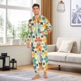 thumbnail image 6 of FORMRS Onesies Pajama for Adults Unisex Hoodie Winter Jumpsuit One Piece Sleepwear, Sizes S-2XL, Beige Clover Pattern, 6 of 7
