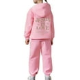 thumbnail image 7 of Tfken Outfits Sets For Teen Girls Hooded Long Sleeve Letter Print Hoodies Sweatpants Cute Outfit Set Pink Size 12-13 Years, 7 of 7