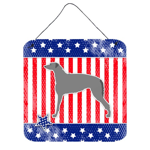 Carolines Treasures BB3296DS66 USA Patriotic Scottish Deerhound Wall or Door Hanging Prints