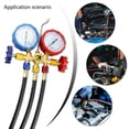 thumbnail image 2 of Manifolds Gauges Hose with Valves Tension Hose, HVAC Refrigeration Charging Hoses for HVAC R12 R502 R22, 2 of 5