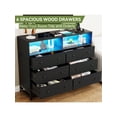 thumbnail image 4 of Eastvita Modern 6-Drawer Double Dresser TV Stand Featuring Power Outlet/LED Light, 4 of 6