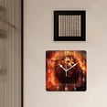 thumbnail image 3 of 14 Inch Wall Clock Battery Operated Square Clock Decorative for Office, Kitchen, Outdoor, Living Room，Lion Animal Elegant Design, 3 of 4
