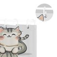 thumbnail image 5 of Yayeee Shower Curtain with Hooks 72"x72" Waterproof Fabric Bathroom Hanging Decor, Green Cute Cat, 5 of 5