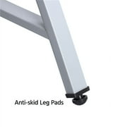 Alden Design 50 Adjustable Steel Drafting Table with Stool, Black