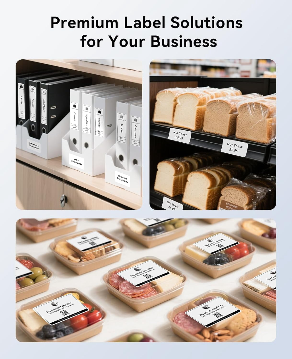3 Rolls Set Label for B1/B21/B3S Label Printer, 1.97'' x 1.18'' (50x30mm),Waterproof Labels for Mason Jar/Barcode/Logo/QR Code (White)