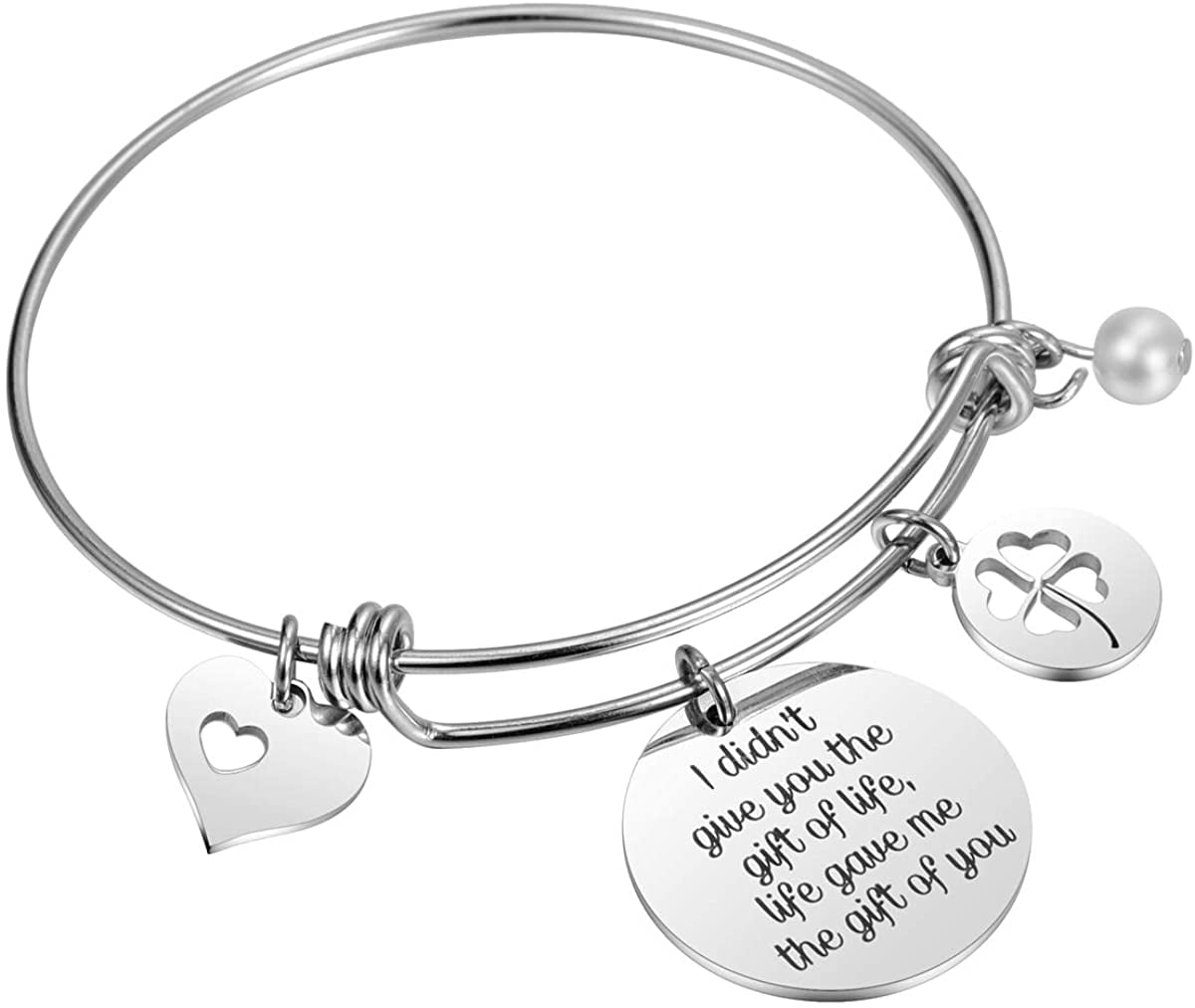 Stepdaughter Bracelet Bonus Daughter Jewelry Daughter in Law Gift I Didnt Give You The Gift of Life Life Gave Me The Gift of You Bracelet Stepdaughter Gift from Stepparents