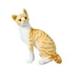 thumbnail image 4 of Juguete de peluche de gato, animal de peluche de gato, cara expresiva, abrazable, gato de peluche realista amarillo 25 cm, 4 of 9