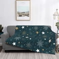 thumbnail image 2 of Fotbe Christmas Snowflake Manta de Franela con Estampado, Manta Ultrasuave para Cama, Sofá, Auto, Hipoalergénica y Antibolitas-80"x60", 2 of 6