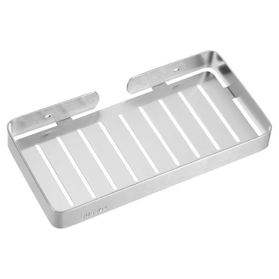 Soap Dish Holder, 304 Stainless Steel Wall Mounted Soap Tray for Shower Wall Kitchen Counter  (Brushed Silver)