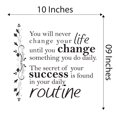 thumbnail image 4 of Family Success is Found in Daily Routine Lovely Quote Wall Decal Decoration Life Quotes Bedroom Office Wall Décor Life Quotes Lasts Years and Easily Removable - Size: 10 In(W) x 10 In(H), 4 of 5