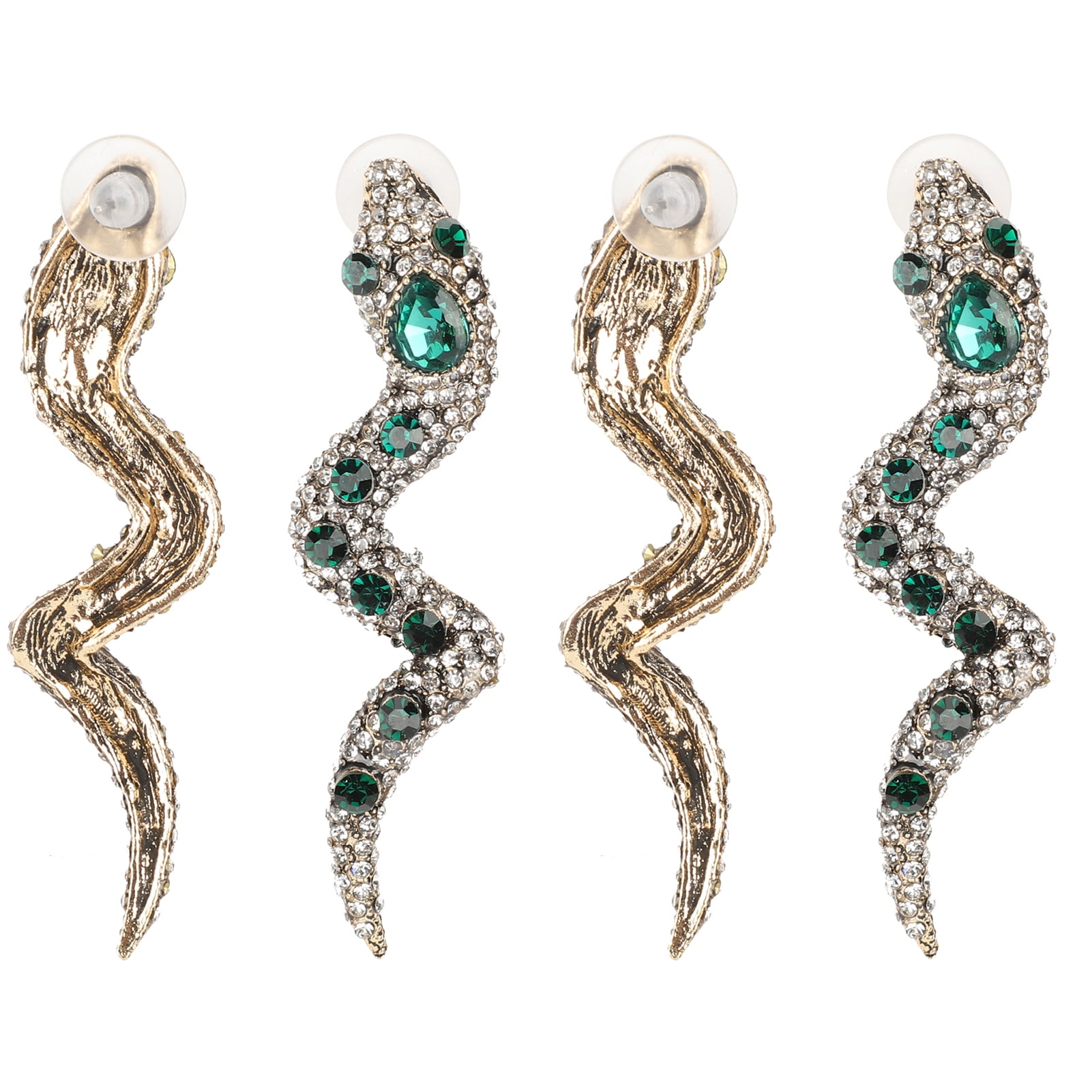 OTVIAP Metal Earrings,4Pcs Snake Earrings Fashion Metal Wild Dangle Stylish  Creativity Clothing Accessories,Wild Earrings 
