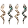thumbnail image 3 of 4Pcs Serpent Boucles d'Oreilles Mode Métal Sauvage Dangle Styl, 3 of 12