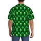 thumbnail image 3 of Balery leaves and glasses of beer for St. Patrick's Day Camisa Casual de Manga Corta con Botones para Hombre, Texturizada, Estilo Cubano, para Playa, Verano-XX-Large, 3 of 5