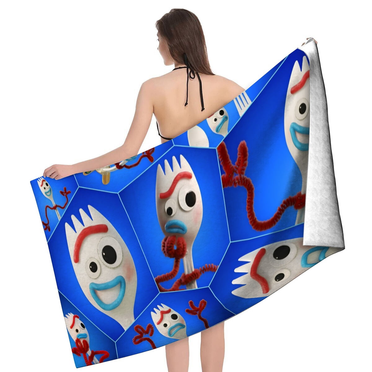 Forky Asks a QuestionGifts Beach Towel for Women Girl Birthday Inspired Fan Bath Outdoor Music Lover