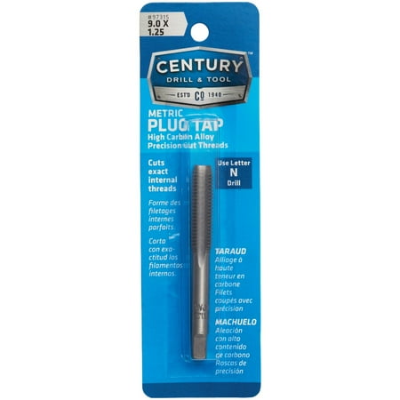 

1PK Century Drill & Tool 9.0x1.25 Carbon Steel Metric Tap