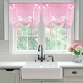 thumbnail image 4 of Valentine's Day Balloon Curtains for Bedroom/Front Door/Bathroom, Pink Bowknot Ribbon Modern Mother's Day Tie Up Curtains 63 Inch Length Light Filtering Kitchen Curtains Shades for Windows 46"x63", 4 of 8