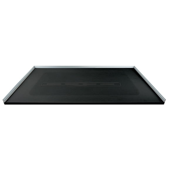 Transolid Trimslate Elite 60 in x 36 in Zero-Threshold Shower Base with Center Drain, Trimmable Curbless Shower Pan, Black (FZSE6036C-09)