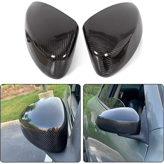 Kojem Mirror Covers Cap for 2003 2004 2005 2006 2007 INFINTI G35 Coupe, Carbon Fiber Style