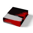 thumbnail image 4 of Erosebridal Housse de Couette Moderne Abstraite Simple, Literie Art Aquarelle Taille Simple, Rouge Noir, Réversible 2 Pcs (Sans Couette), 4 of 7