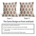 thumbnail image 6 of Coral Pink Floral Pillow Covers 20x20 Set of 2 Summer Flower Leaves Print Decorative Throw Pillow Cases Outdoor Farmhouse Decoration for Sofa Couch Bed, 6 of 6