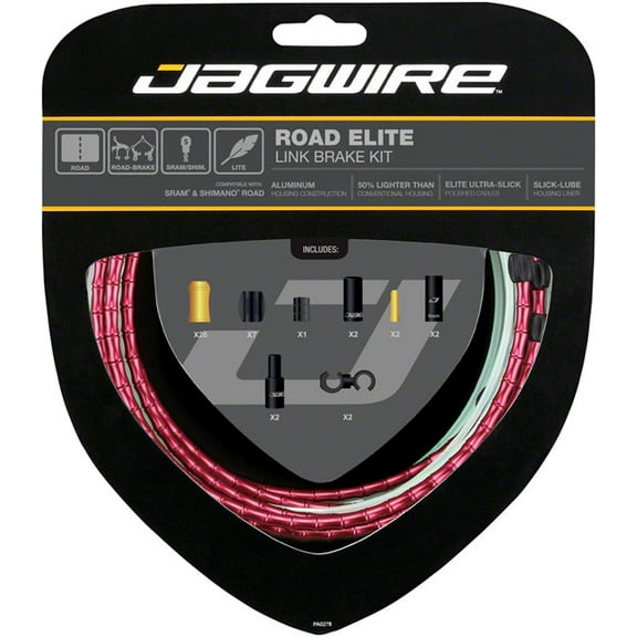 Jagwire Road Elite Link Brake Cable Kit Ultra-Slick SRAM/Shimano Red