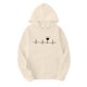 thumbnail image 1 of Sudadera con cremallera Gibobby para mujer manga larga estampado electrograma Beige M, 1 of 4