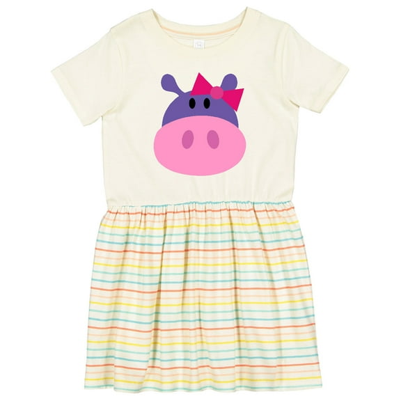 Inktastic Girl Hippo Girls Toddler Dress