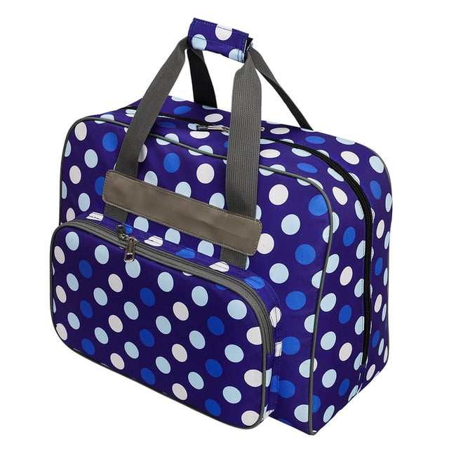 Langgg Étui de Transport pour Machine à Coudre avec Poignée Sac d'Organisation Portable Bleu 48x24x31.8CM