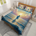 thumbnail image 3 of Lotusprinthandmade Jesus Walking Quilt Bedding Set, White Binding, 70x80, 3 of 3