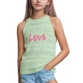 thumbnail image 2 of NAISIBABY Girls Halter Tank Tops Size 7, Letter Breathable Off-Shoulder Soft Comfy Kids Summer Knitted Tops (1-10T), 2 of 5