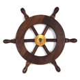 thumbnail image 1 of INDIA OVERSEAS TRADING Roue de Navire en Bois 9 Pouces Sheesham, 1 of 2