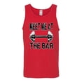 thumbnail image 2 of Wild Bobby, Meet Me at The Bar, Gym/Workout, Men Graphic Tank Top, Red, Large, 2 of 4