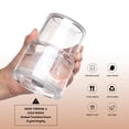 thumbnail image 3 of Vaso de agua de vidrio BLUEPOLAR de 400 ml con pajita y tapa, paquete de 2, 3 of 5